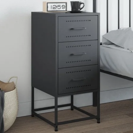 Mesita de noche acero gris antracita 36x39x78 cm de , Mesitas de noche - Ref: Foro24-846582, Precio: 88,54 €, Descuento: %