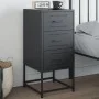 Mesita de noche acero gris antracita 36x39x78 cm de , Mesitas de noche - Ref: Foro24-846582, Precio: 88,54 €, Descuento: %