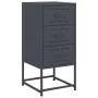 Mesita de noche acero gris antracita 36x39x78 cm de , Mesitas de noche - Ref: Foro24-846582, Precio: 88,54 €, Descuento: %