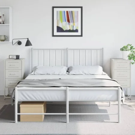 Mesitas de noche 2 unidades acero blanco 36x39x78 cm de , Mesitas de noche - Ref: Foro24-846589, Precio: 119,05 €, Descuento: %