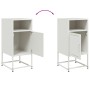 Mesitas de noche 2 unidades acero blanco 36x39x78 cm de , Mesitas de noche - Ref: Foro24-846577, Precio: 84,40 €, Descuento: %