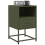 Mesitas de noche 2 unidades acero verde oliva 36x39x60,5 cm de , Mesitas de noche - Ref: Foro24-846563, Precio: 110,61 €, Des...