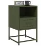 Mesitas de noche 2 unidades acero verde oliva 36x39x60,5 cm by , Nightstands - Ref: Foro24-846563, Price: 109,14 €, Discount: %