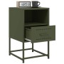 Mesitas de noche 2 unidades acero verde oliva 36x39x60,5 cm de , Mesitas de noche - Ref: Foro24-846563, Precio: 110,61 €, Des...