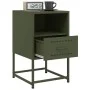 Mesitas de noche 2 unidades acero verde oliva 36x39x60,5 cm by , Nightstands - Ref: Foro24-846563, Price: 109,14 €, Discount: %