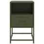 Mesitas de noche 2 unidades acero verde oliva 36x39x60,5 cm by , Nightstands - Ref: Foro24-846563, Price: 109,14 €, Discount: %