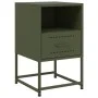 Mesitas de noche 2 unidades acero verde oliva 36x39x60,5 cm by , Nightstands - Ref: Foro24-846563, Price: 109,14 €, Discount: %
