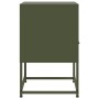 Mesitas de noche 2 unidades acero verde oliva 36x39x60,5 cm de , Mesitas de noche - Ref: Foro24-846563, Precio: 110,61 €, Des...