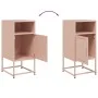 Mesita de noche acero rosa 36x39x78 cm by , Nightstands - Ref: Foro24-846568, Price: 65,63 €, Discount: %