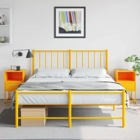 Mesitas de noche 2 uds acero amarillo mostaza 36x39x60,5 cm by , Nightstands - Ref: Foro24-846561, Price: 80,76 €, Discount: %