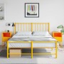 Mesitas de noche 2 uds acero amarillo mostaza 36x39x60,5 cm de , Mesitas de noche - Ref: Foro24-846561, Precio: 81,53 €, Desc...