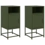 Mesitas de noche 2 unidades acero verde oliva 36x39x78 cm by , Nightstands - Ref: Foro24-846575, Price: 120,01 €, Discount: %
