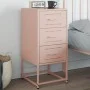 Mesita de noche acero rosa 36x39x78 cm de , Mesitas de noche - Ref: Foro24-846580, Precio: 65,00 €, Descuento: %