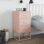 Mesita de noche acero rosa 36x39x78 cm de , Mesitas de noche - Ref: Foro24-846580, Precio: 65,00 €, Descuento: %