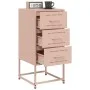 Mesita de noche acero rosa 36x39x78 cm de , Mesitas de noche - Ref: Foro24-846580, Precio: 65,00 €, Descuento: %