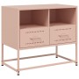 Mueble para TV de acero rosa 68x39x60,5 cm de , Muebles TV - Ref: Foro24-846549, Precio: 68,59 €, Descuento: %
