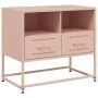 Mueble para TV de acero rosa 68x39x60,5 cm de , Muebles TV - Ref: Foro24-846549, Precio: 67,97 €, Descuento: %