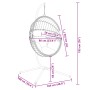 Silla colgante huevo con soporte ratán y acero gris de , Balancines de jardín - Ref: Foro24-4007407, Precio: 239,45 €, Descue...