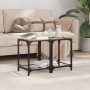 Mesas de centro 2 uds vidrio transparente y acero 30x30x40 cm de , Mesas de centro - Ref: Foro24-845955, Precio: 44,15 €, Des...
