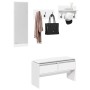 Set de muebles de recibidor 4 pzas madera de ingeniería blanco de , Bancos para recibidores y almacenamiento - Ref: Foro24-84...