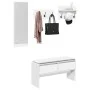Set de muebles de recibidor 4 pzas madera de ingeniería blanco by , Benches for halls and storage - Ref: Foro24-847919, Price...