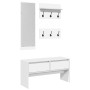 Set de muebles de recibidor 4 pzas madera de ingeniería blanco de , Bancos para recibidores y almacenamiento - Ref: Foro24-84...