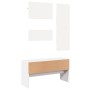 Set de muebles de recibidor 4 pzas madera de ingeniería blanco de , Bancos para recibidores y almacenamiento - Ref: Foro24-84...