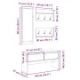 Set de muebles de recibidor 4 pzas madera de ingeniería blanco by , Benches for halls and storage - Ref: Foro24-847919, Price...