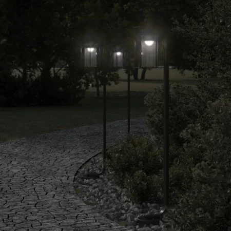 Lámpara de suelo de exterior acero inoxidable negro 100 cm de , Iluminación de exterior - Ref: Foro24-4006347, Precio: 44,99 ...