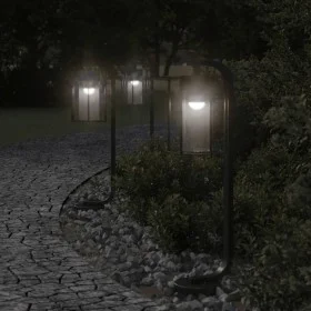 Lámpara de suelo de exterior acero inoxidable negro 60 cm by , Outdoor lighting - Ref: Foro24-4006345, Price: 39,77 €, Discou...