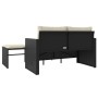 Set de sofás de jardín con cojines 3 pzas ratán sintético negro de , Sofás de exterior - Ref: Foro24-365457, Precio: 205,93 €...