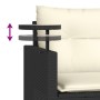 Set de sofás de jardín con cojines 3 pzas ratán sintético negro de , Sofás de exterior - Ref: Foro24-365457, Precio: 205,93 €...