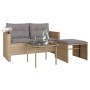 Juego de sofás de jardín con cojines beige 3 pzas ratán PE de , Sofás de exterior - Ref: Foro24-365462, Precio: 209,72 €, Des...