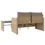 Juego de sofás de jardín con cojines beige 3 pzas ratán PE de , Sofás de exterior - Ref: Foro24-365462, Precio: 209,72 €, Des...