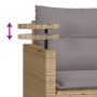 Juego de sofás de jardín con cojines beige 3 pzas ratán PE de , Sofás de exterior - Ref: Foro24-365462, Precio: 209,72 €, Des...