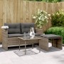 Set de sofá de jardín 3 pzas y cojines ratán sintético gris de , Sofás de exterior - Ref: Foro24-365460, Precio: 213,54 €, De...