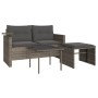 Set de sofá de jardín 3 pzas y cojines ratán sintético gris de , Sofás de exterior - Ref: Foro24-365460, Precio: 213,54 €, De...