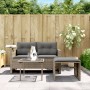 Set de sofá de jardín 3 pzas y cojines ratán sintético gris de , Sofás de exterior - Ref: Foro24-365460, Precio: 213,54 €, De...