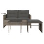 Set de sofá de jardín 3 pzas y cojines ratán sintético gris de , Sofás de exterior - Ref: Foro24-365460, Precio: 213,54 €, De...