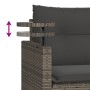Set de sofá de jardín 3 pzas y cojines ratán sintético gris de , Sofás de exterior - Ref: Foro24-365460, Precio: 213,54 €, De...