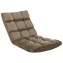 Tumbona de suelo plegable microfibra gris taupe de vidaXL, Divanes - Ref: Foro24-325253, Precio: 78,57 €, Descuento: %