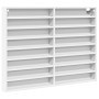 Vitrina de madera ingeniería blanca 100x8,5x75 cm de , Estantes y estanterías - Ref: Foro24-847933, Precio: 71,11 €, Descuent...