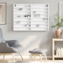 Vitrina de madera ingeniería blanca 100x8,5x75 cm de , Estantes y estanterías - Ref: Foro24-847933, Precio: 71,11 €, Descuent...