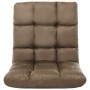 Tumbona de suelo plegable microfibra gris taupe de vidaXL, Divanes - Ref: Foro24-325253, Precio: 79,85 €, Descuento: %