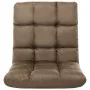 Tumbona de suelo plegable microfibra gris taupe de vidaXL, Divanes - Ref: Foro24-325253, Precio: 78,57 €, Descuento: %