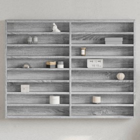 Vitrina de madera de ingeniería gris Sonoma 100x8,5x75 cm de , Estantes y estanterías - Ref: Foro24-847938, Precio: 53,07 €, ...