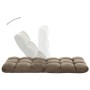 Tumbona de suelo plegable microfibra gris taupe de vidaXL, Divanes - Ref: Foro24-325253, Precio: 79,85 €, Descuento: %
