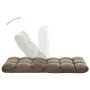 Tumbona de suelo plegable microfibra gris taupe de vidaXL, Divanes - Ref: Foro24-325253, Precio: 78,57 €, Descuento: %