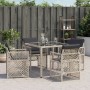 Sillones de jardín con cojines 4 uds ratán sintético gris claro de , Sillas de jardín - Ref: Foro24-364954, Precio: 216,34 €,...