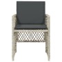 Sillones de jardín con cojines 4 uds ratán sintético gris claro de , Sillas de jardín - Ref: Foro24-364954, Precio: 216,34 €,...